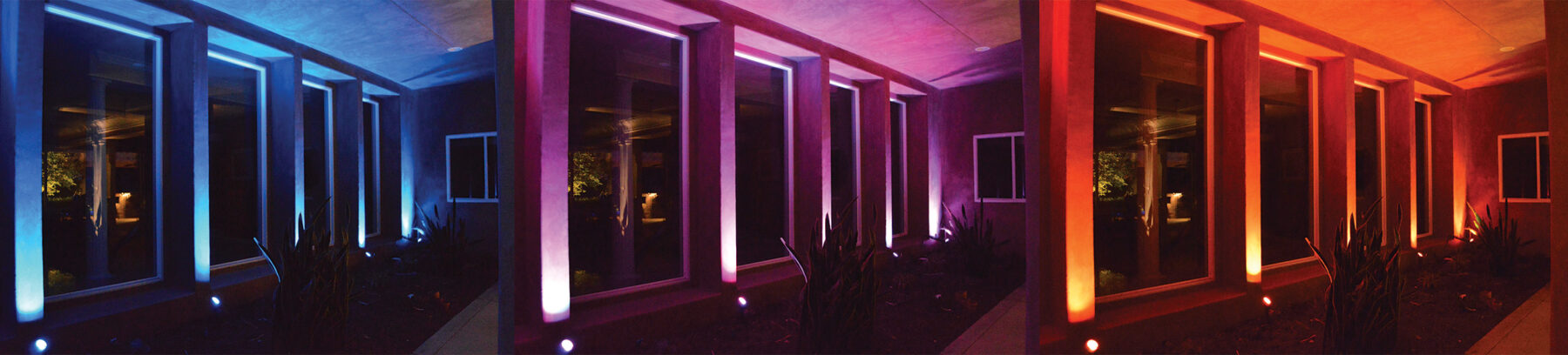 Outdoor lighting ideas with fun color changing lights